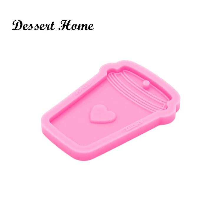 DY0585 Glossy Resin Coffee cup with love Molds, Mold for Keychain, Silicone Molds DIY Epoxy Jewellery Making, Clay Molds