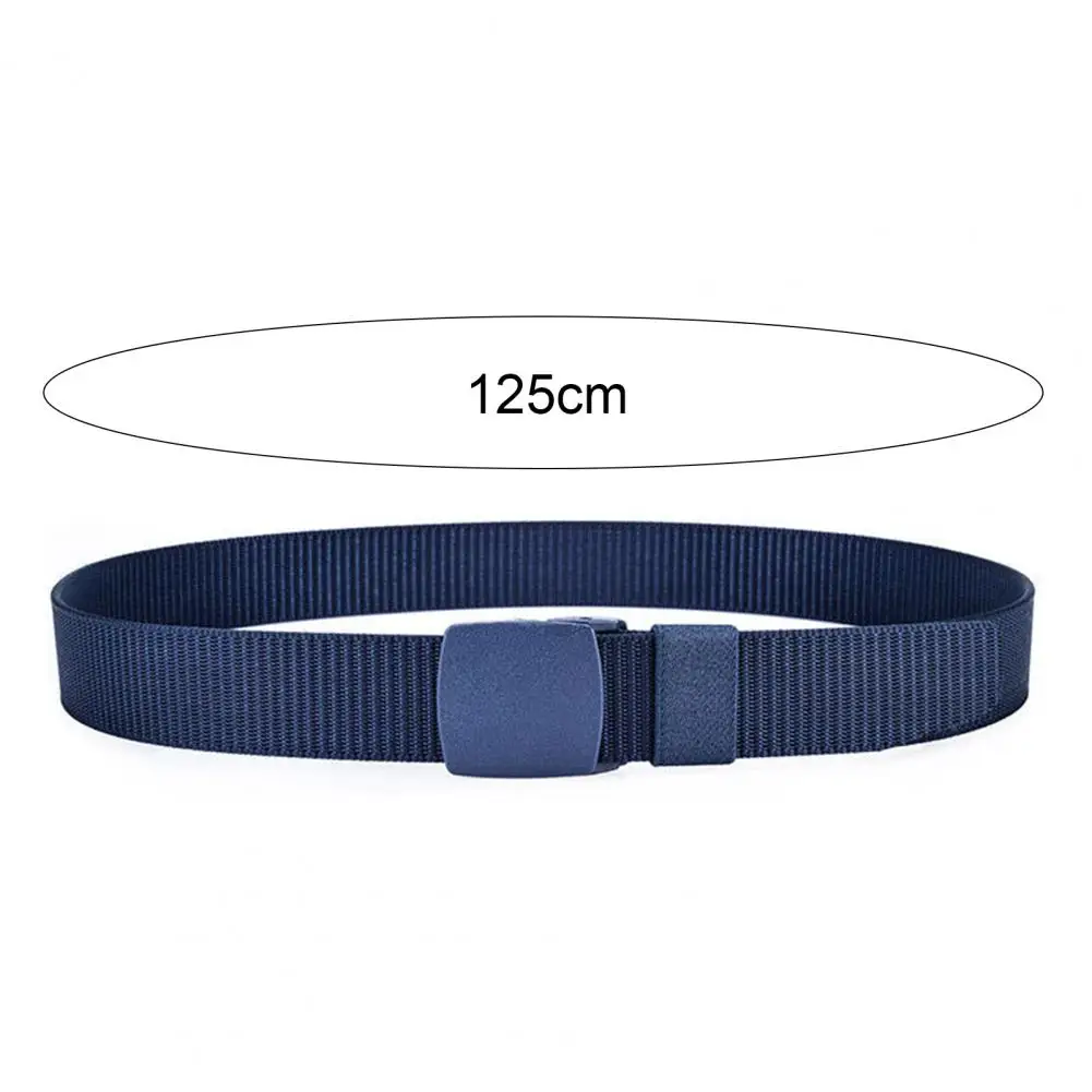 Fashion Men Belt Solid Color Adjustable Exquisite Buckle Men Lightweight All Match Clothes Accessories Waist Belt Daily Wear