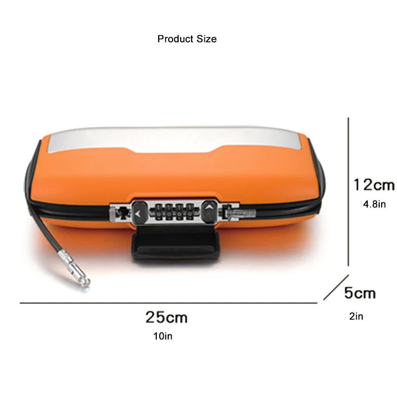 Safe Box With Wire Rope Portable Personal Password Lock Storage Box For Travel Outdoor Cash Card Phone Organizer Key Case