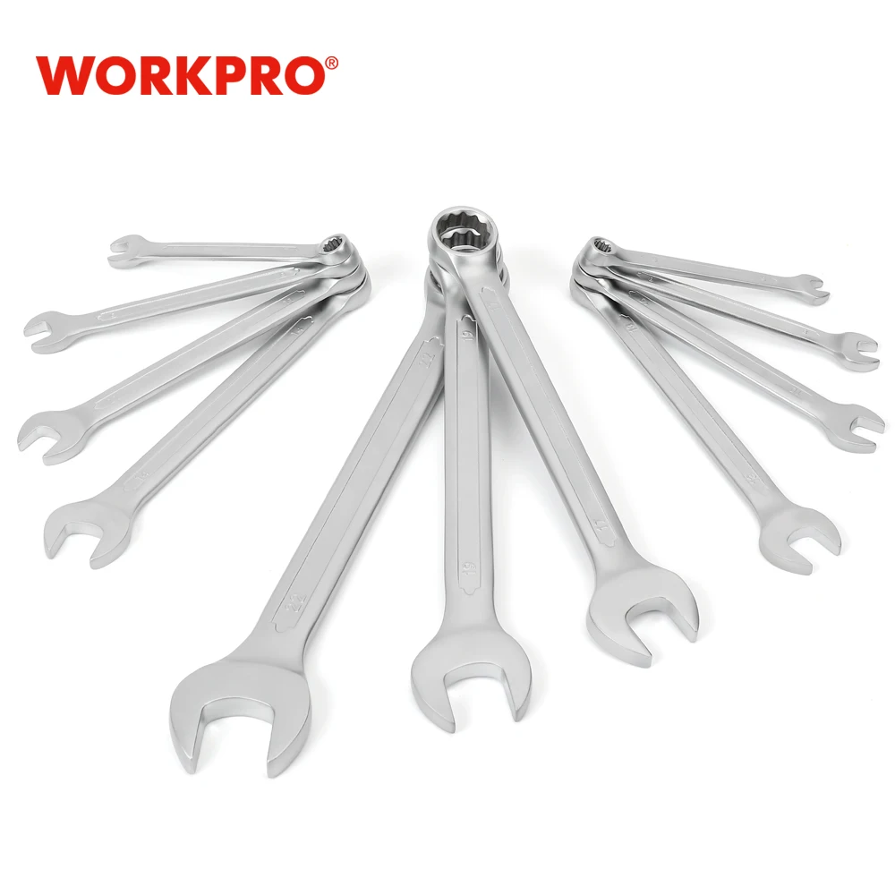 WORKPRO Combination Metric Wrench Double Head Spanner for Car Repair tool Ring Spanner Hand Tools 6-22mm