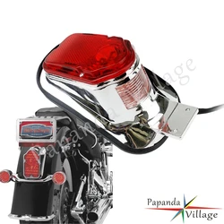 Cafe Racer Retro Tombstone Rear License Plate Brake Tail Lights For Harley Honda Bobber Chopper YAMAHA Custom Touring Tail Lamp