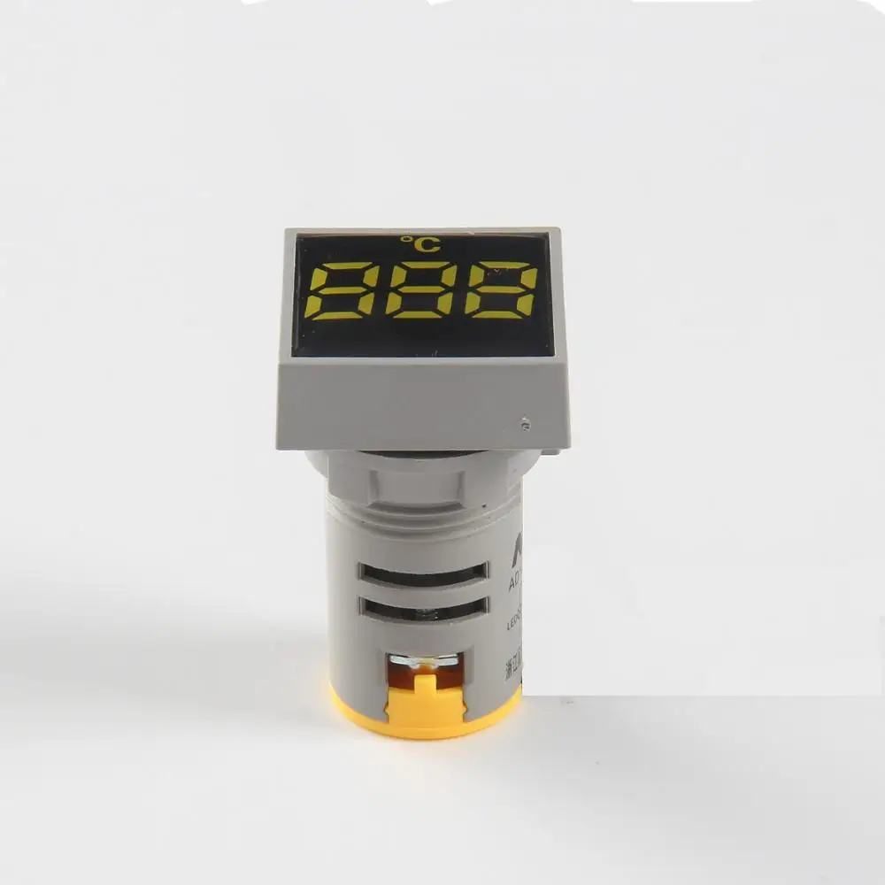 1PCS AD101-22TMS AC Indicator Light Crystal Film Lhermometer Measuring -20 to 199 ℃ Temperature Probe Five Colors AD16-22TMS