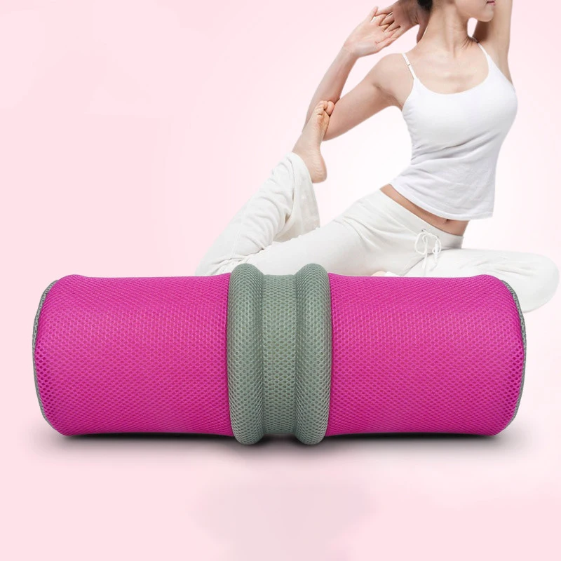 Column Yoga Block with Reticulated Sleeve Removable Pilates Foam Roller Fitness Equipment Gym Muscle Massage Roller Brick Yoga