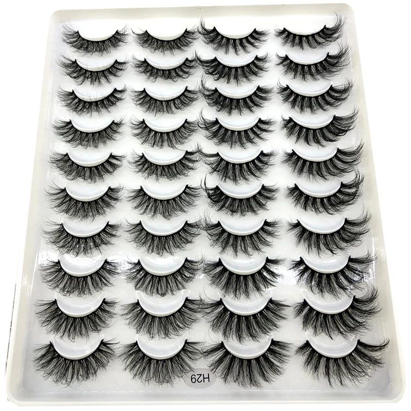 NEW 20 pairs 18-25mm fake Eyelashes 100% Mink Eyelashes Mink Lashes Natural Dramatic Volume Eyelashes Extension False Eyelashes