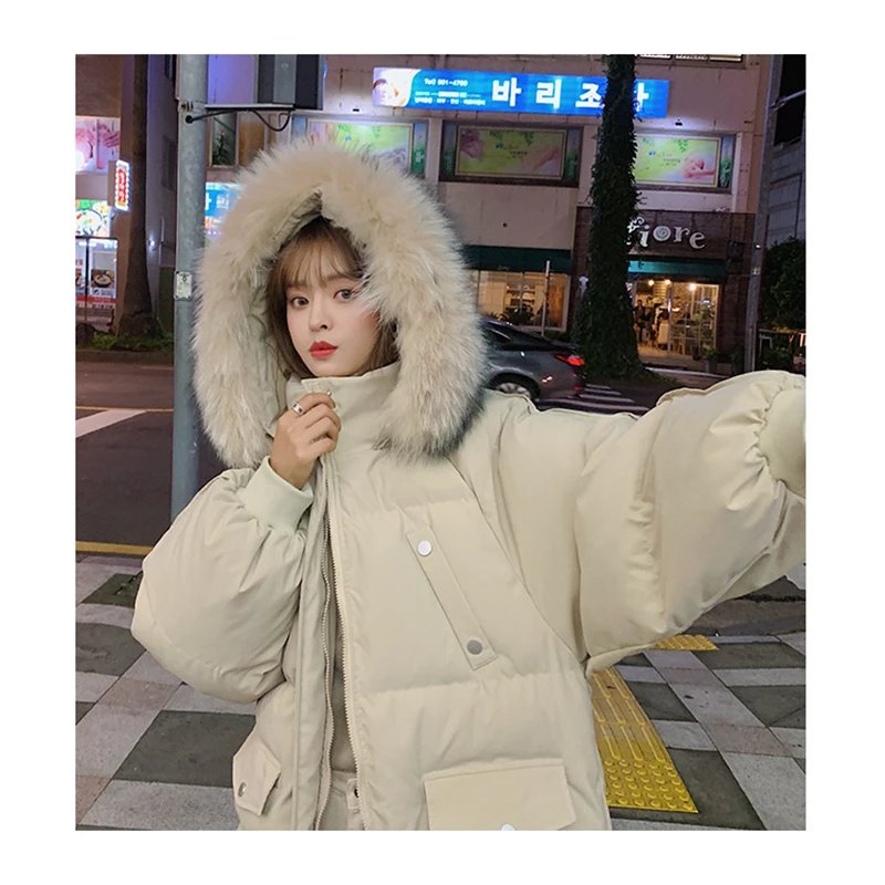 Women\'s Down Jackets Coat Winter Fashion Baggy Thick Warm Bubble Long Oversized Puffer Ladies Coat Cotton Padded Jackets Outwear