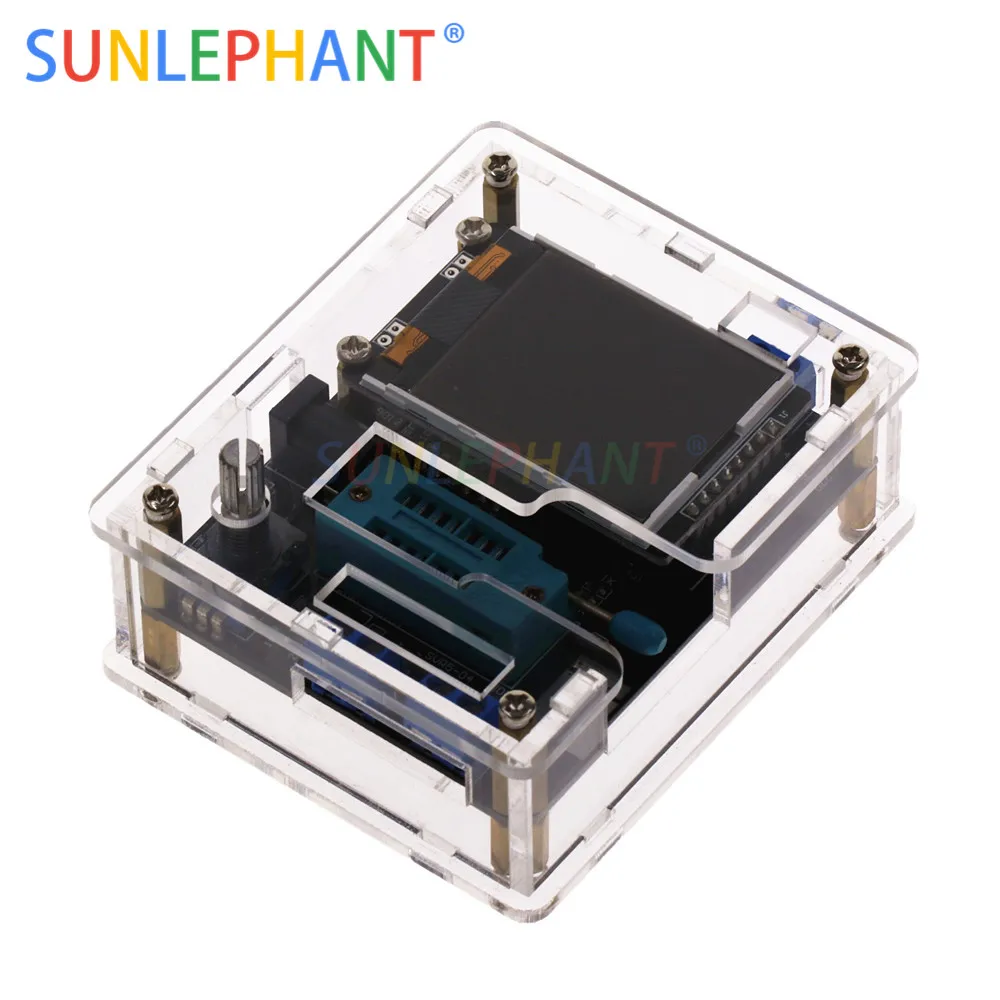 LCD GM328A Transistor Tester Diode Capacitance ESR Voltage Frequency Meter PWM Square Wave Signal Generator Soldering +DIY Box