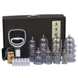 24 Cans Professional Vacuum Cupping Set Thicker Jars Magnetic Aspirating Cupping Medical Acupuncture Ventosa Suction Cup Massage