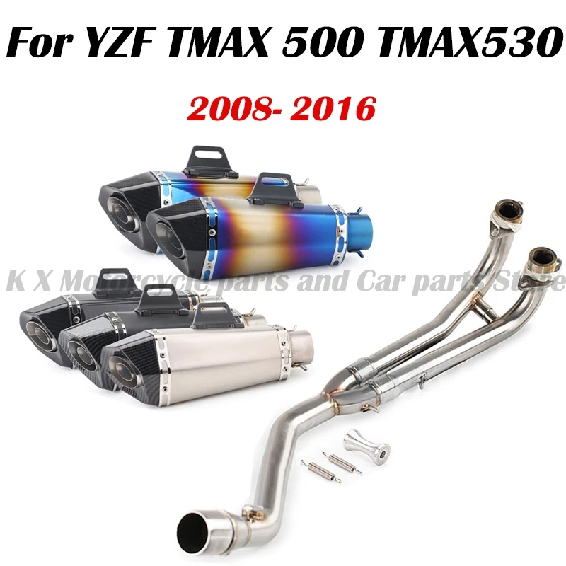 

For 2008-2016 YZF TMAX 500 TMAX 530 TMAX530 Motorcycle Exhaust Tailpipe Front Pipe Muffler Middle Link Connect Pipe Stainless