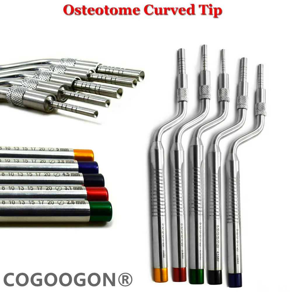 Dental Implant Osteotome Instruments Sinus Lift Bended ( Concave Tips) sinus Lifting Device Implant bone Extruder