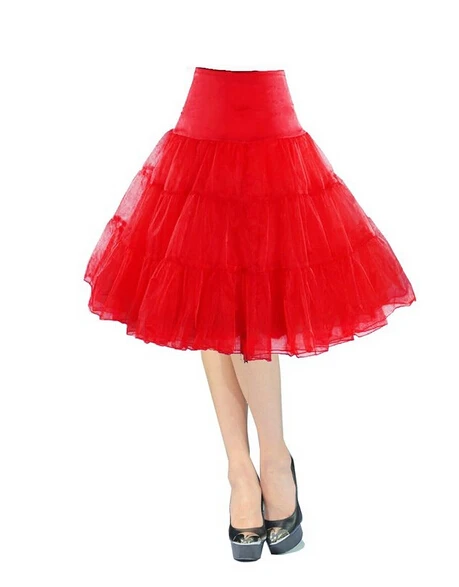 Rok Dalaman Wanita Halloween Organza Pendek Lebar Vintage Crinoline untuk Pernikahan Cosplay Malam Rok Dalam Rockabilly Tutu