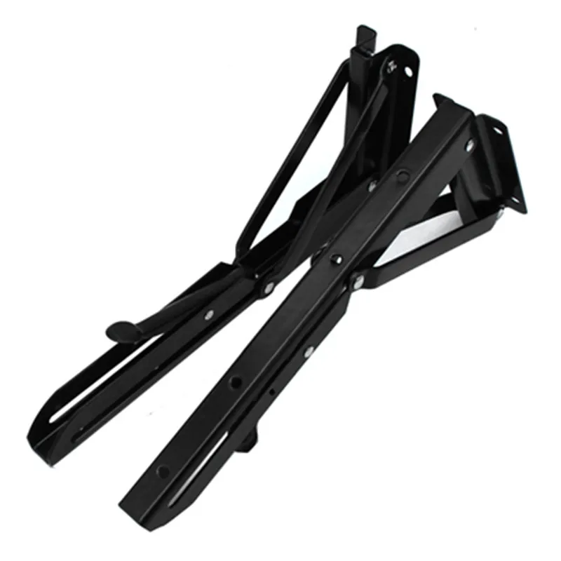 2PCS heavy duty large metal decorative table adjustable angle folding shelf bracket, 400mm length x 150mm width x 44mm thickness