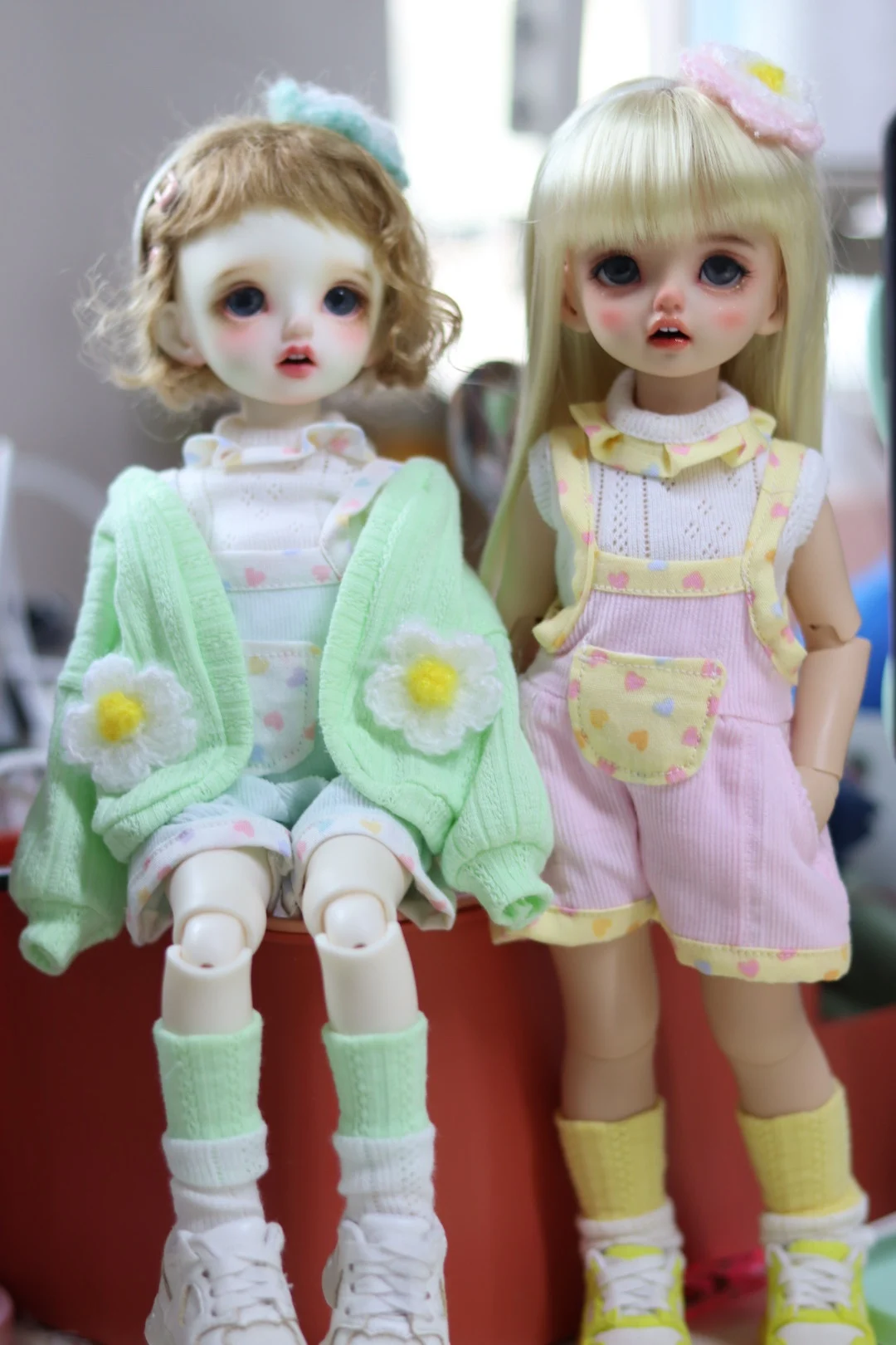 1/6 1/4 BJD Clothes Cute Suit Cardigan + Top + Shorts +Socks +Headwear Set Doll Outfit For BJD/SD YOSD MSD MDD Accessories C1402