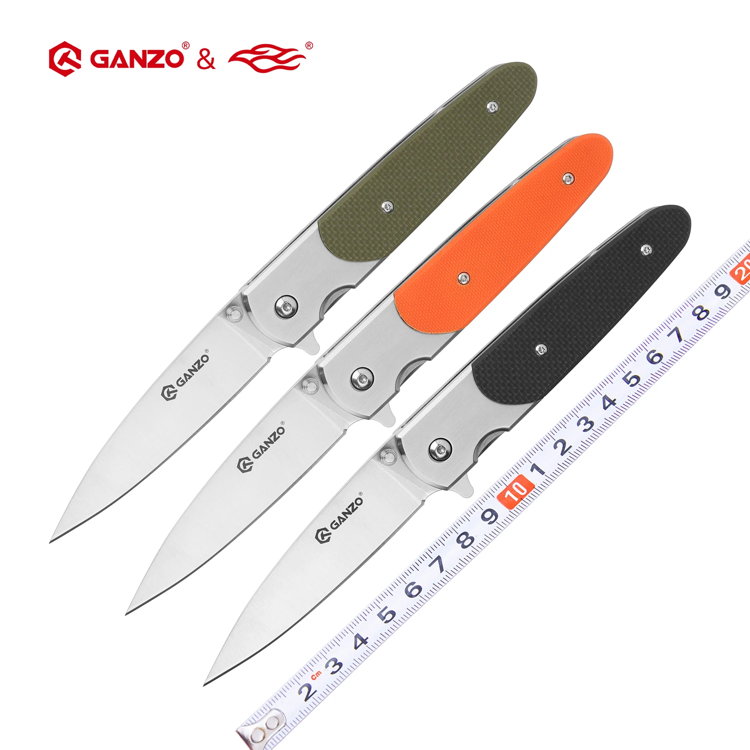 Ganzo  G743-2 F743-2 G743-1 F743-1 58-60HRC 440C G10 or Wood Handle Folding Knife Outdoor Survival Camping Hunting Pocket Knife