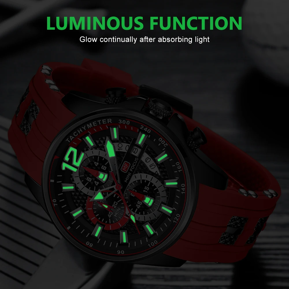 Mini Focus New Watches Men Top Brand Luxury Quartz Sport Wristwatches Reloj Hombre Montre Homme Relogio Masculino Silicone Strap