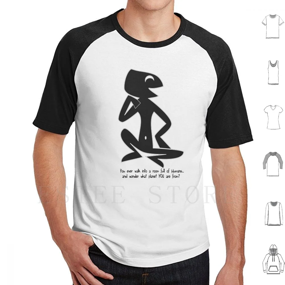 ¿Te has preguntado alguna vez qué planeta eres de? Camiseta de algodón para hombre Space Kricket Kountry Ufo Monster Spaceship Star College High