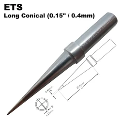Soldering Tip ETS Conical 0.4mm Fit WELLER WES51 WES50 WESD51 WE1010NA WE1010EU PES51 PES50 LR21 LR20 Pencil Handle Iron Bit