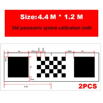 2pcs 4.4*1.2M front and rear fabric calibration cloth for 360 multi-angle DVR seamless panoramic camera car recorder DVR monitor