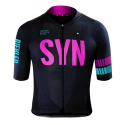 Summer New Jerseys Black - Pink Men's Short Sleeve Cycling Tops Lightweight Breathable Ciclismo Maillot Pro Bike Shirts