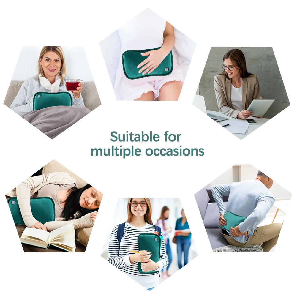 Penghangat Tangan Pemanas USB Listrik Tas Penghangat Flanel Pemanas Grafena Perut Hangat Kaki Musim Dingin Portabel Dapat Dilipat Kantor Rumah