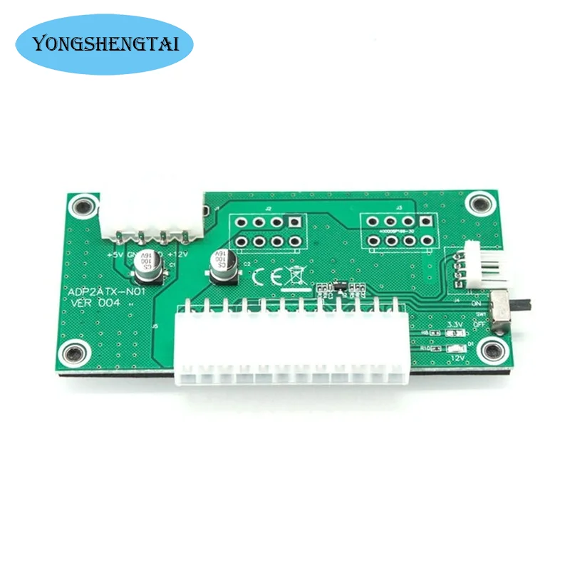 Dual Power Supply Synchronous Start Board ATX Adapter Board Multi-start Card 24PIN Power Supply with Manual Switch