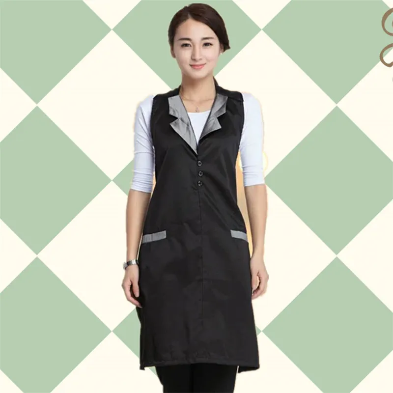 Beauty salon beautician work clothes apron Korean version fashion nail waitress sleeveless skirt female supermarket apron-ALX