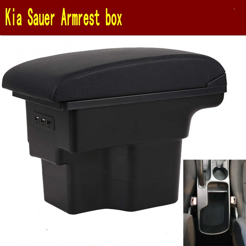 

For kia Soul armrest box central Store content Storage box with kia Sauer rio armrest box USB interface