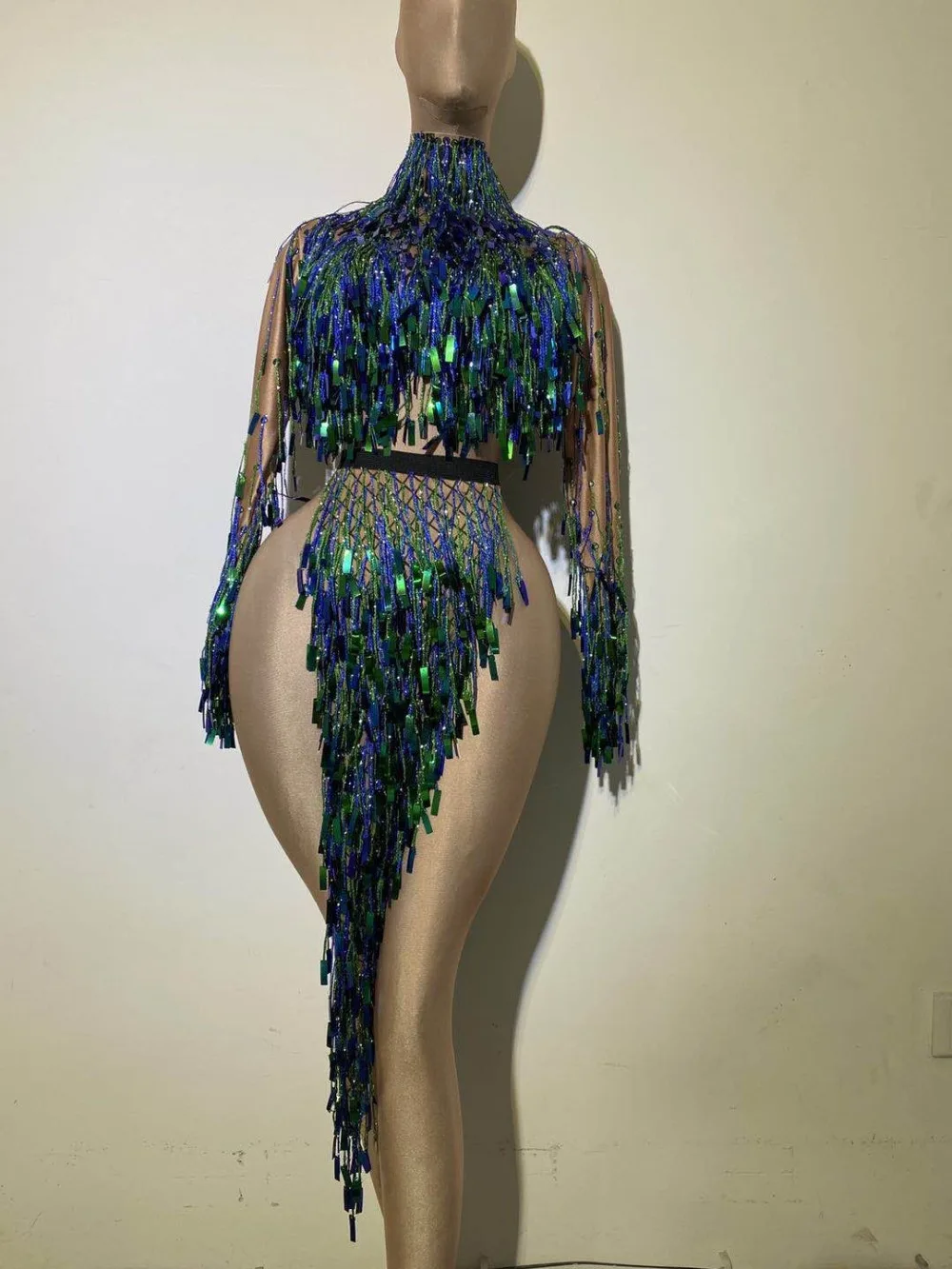 

Women Ballroom Competition Dresses Latin Dance Costume Tassel Stage Outfit Dress Night Party Clubwear