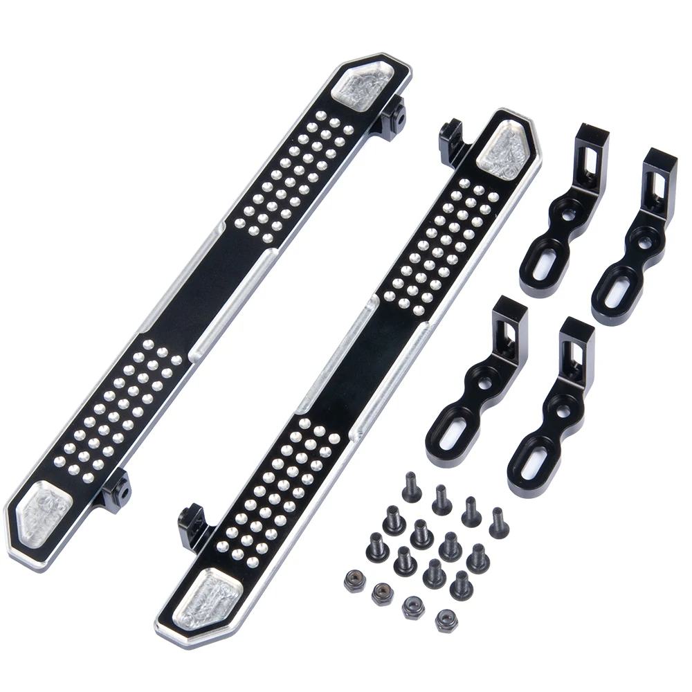 AXSPEED Aluminum Alloy Side Cleat Pedal Board Skid Plate Footplate for TRX-4 1/10 RC Crawler Car Model Upgrade Parts