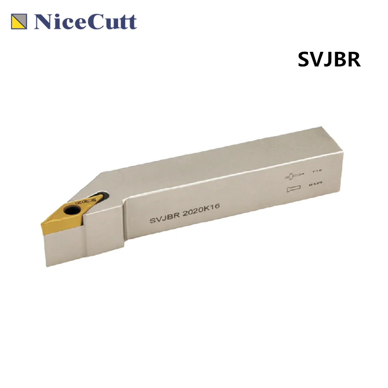 Nicecutt-torno SVJBR SVJBL, máquina CNC, soporte de herramientas de torneado externo para inserto de carburo VBMT