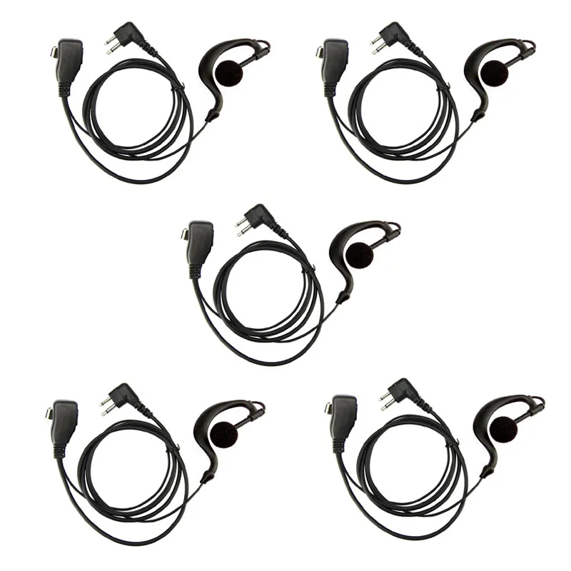 5PCS 2-pin Security Agent PTT Mic Headset Earpiece for Motorola CB Radio CP88 CP040 CP100 for Motorola XTN XV AX Series Radio