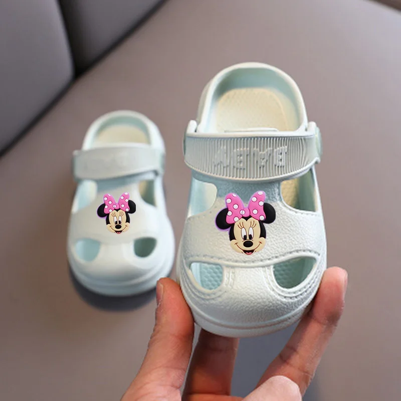 Disney Mickey mouse summer boy baby soft-soled beach shoes baby girls cartoon children's sandals slippers