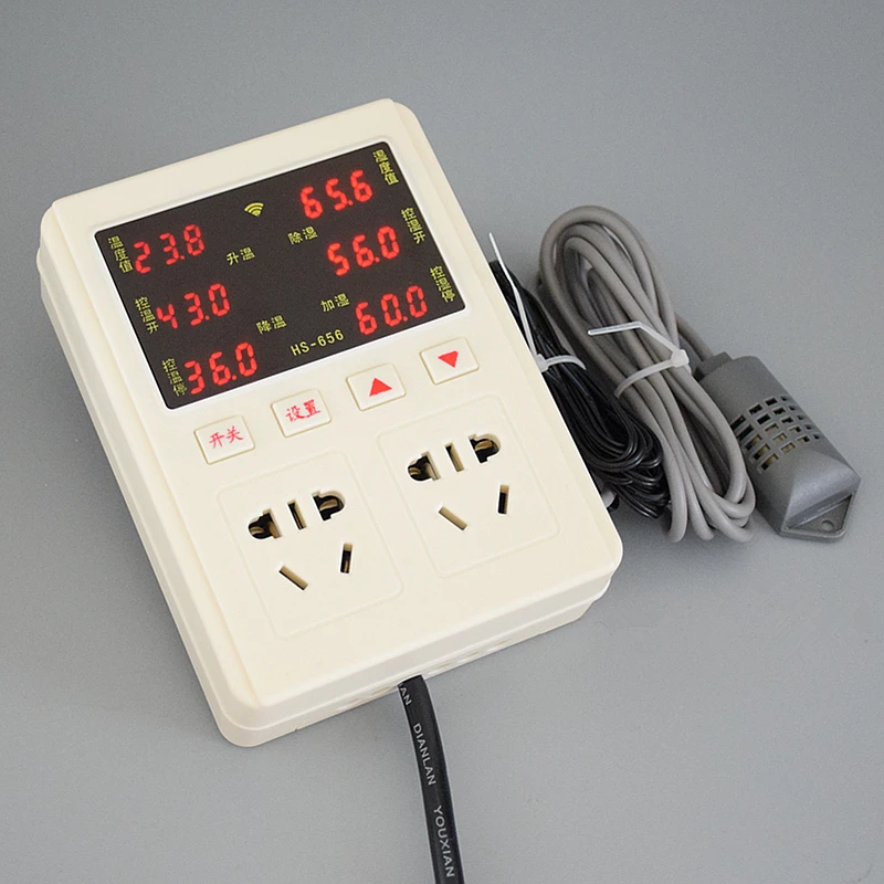 Temperature and Humidity Controller Breeding Hatching Humidity Meter Brooding Room Temperature and Humidity Controller