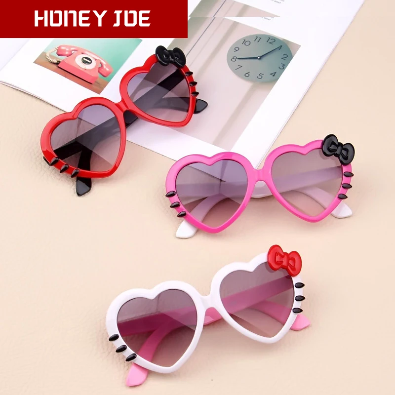 

Children Lovely Heart Shape Sunglasses Baby glasses For Girls Boys Students Kids Sunglasses Shades For Children UA400