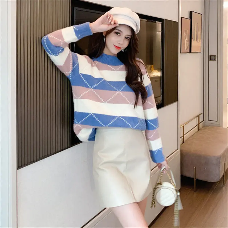 Vy1067 2020 spring autumn winter new women fashion casual warm nice Sweater woman female OL oversized sweater  turtleneck