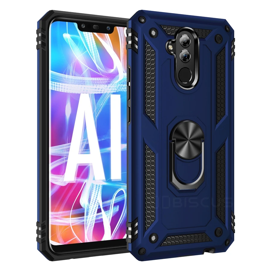 Luxury Armor Soft Shockproof Case For Huawei Mate 20 Lite 20 Pro X LYA-L09 HMA-L29 SNE-LX1 Silicone Bumper Hard Metal Ring Cover