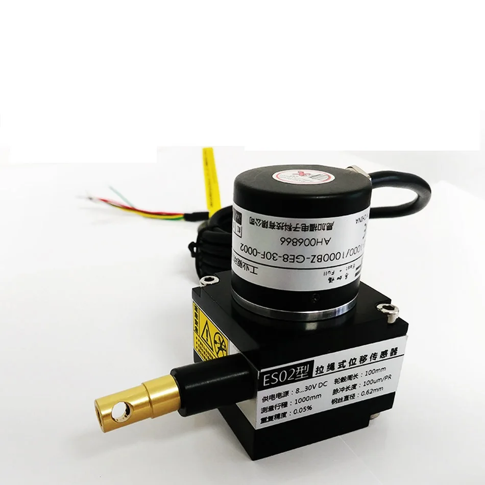 Tarik Kawat Perpindahan Tali Tarik Sensor Tarik Kawat Serut Encoder Elektronik Penggaris Jenis Presisi (Kurang dari 1200Mm Stroke)