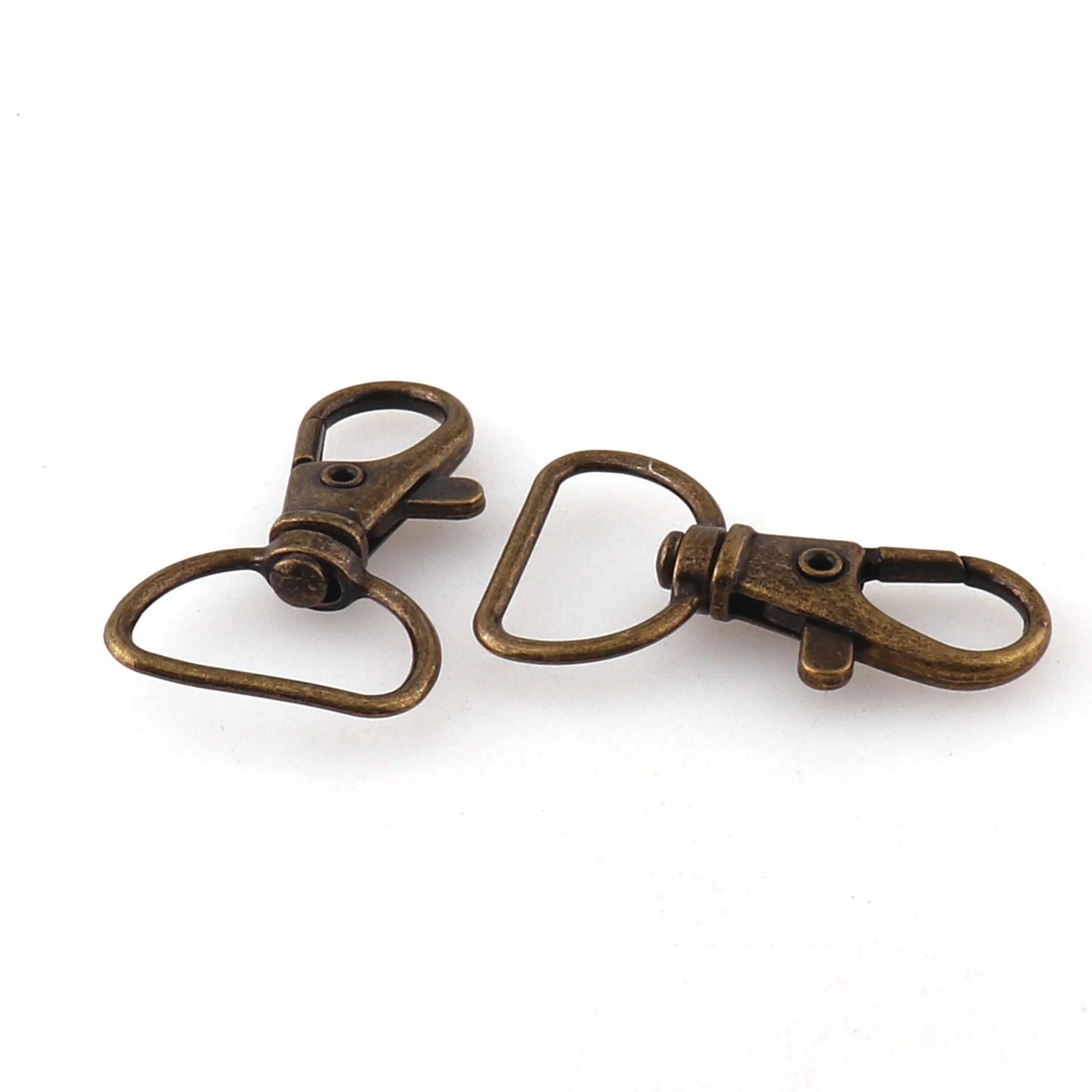 20Pcs/pack Metal Carabiner Clip Snap Hooks Swivel Trigger Dog Buckle KeyRing KeyHooks retaining ring DIY Craft Lobster Clasp