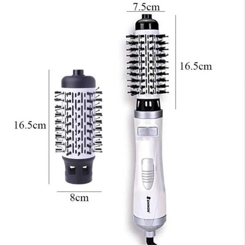 Electric Hot Air Brush Blow Hair Dryer Styling Straighter Comb Hairdryer Curling Iron Rotary Wave Roller Curler Salon Hairbrush