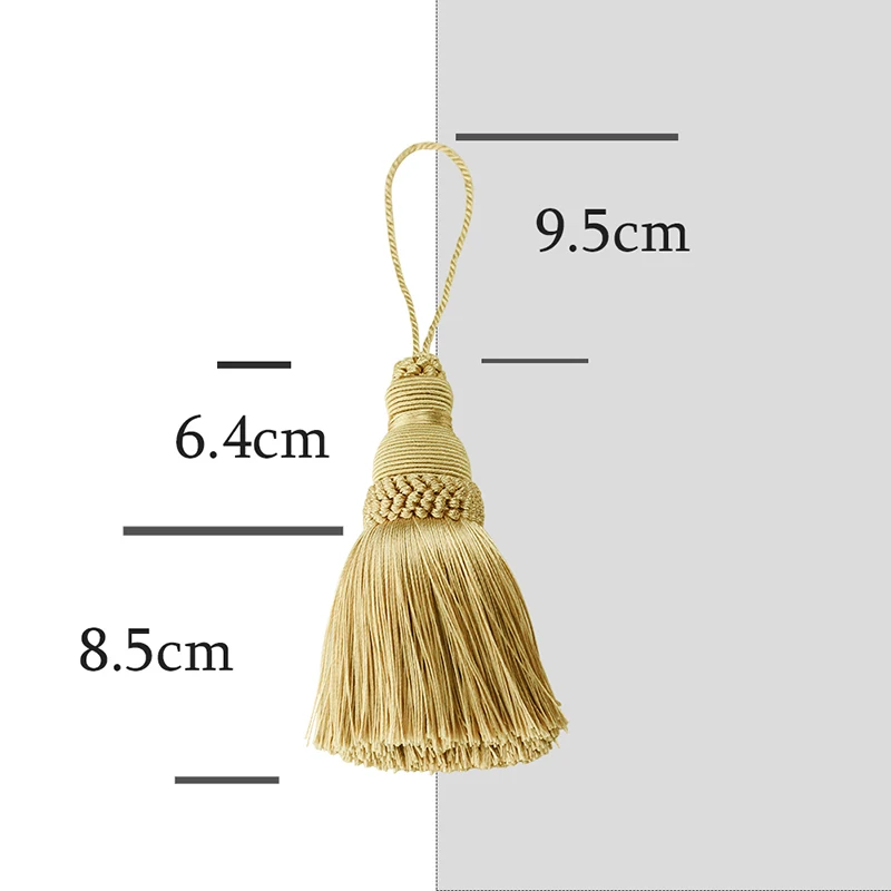 4pcs Silk Tassel Fringe Home Decor Hanging Rope Tassels Trim Decoration Key Tassels for DIY Embellish Curtain Accessories