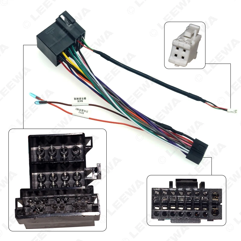 LEEWA Car 16pin Wiring Harness USB Adapter For Hyundai Verna/Accent/Forte/Cerato/Sorento/Sportage/Soul Stereo Installation