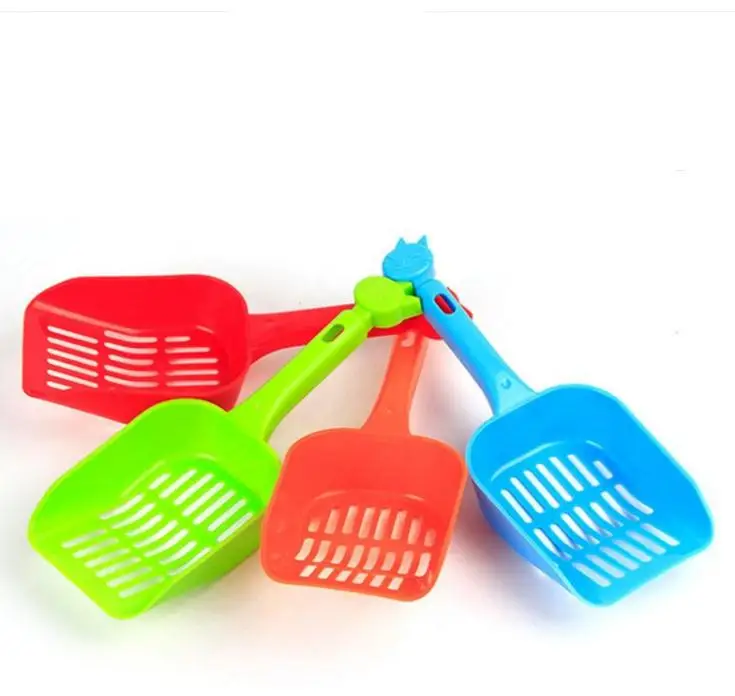 

Plastic Pet Fecal Cleaning Spade Multi Color With Handle Cat Litter Shovel Durable Thicken Pets Supplies Hot Sale SN3366