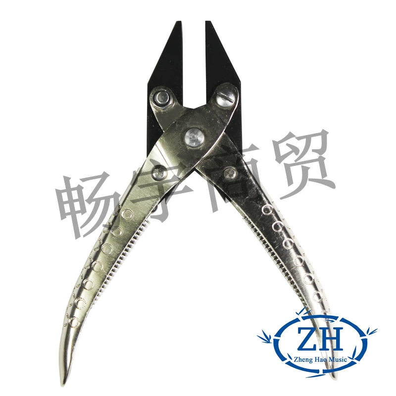 Flat mouth parallel pliers Saxophone flute clarinet Spring Curved Pliers Maintenance Adjust tool precision flatnosed pliers