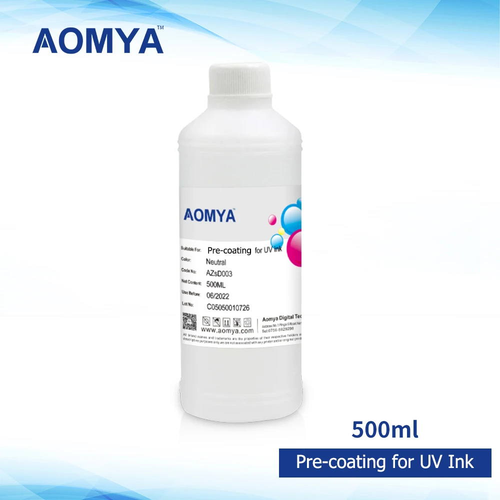 [500ml] UV Pre-coating Primer Treatment for Glass metal ceramic for Epson flat printer/ Xaar 126 / Konica mercury / Konica 512