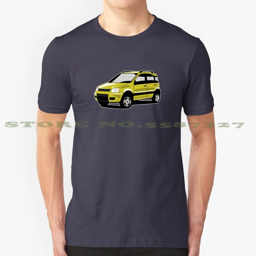 Sketched Panda Artwork 100% Pure Cotton T-Shirt Panda 100Hp 4X4 Offroad Club Enthusiast Cross Multiair Twinair Abarth Italia