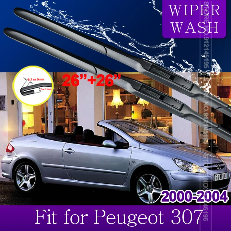 

Car Wiper Blades for Peugeot 307 307SW 307CC hatchback sedan 2000 2001 2002 2003 2004 Front Windscreen Wipers Car Accessories