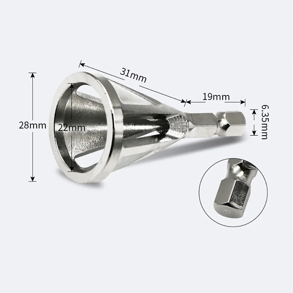 Silver Hex shank triangle handle deburring external chamfer tool Stainless Steel Remove Burr