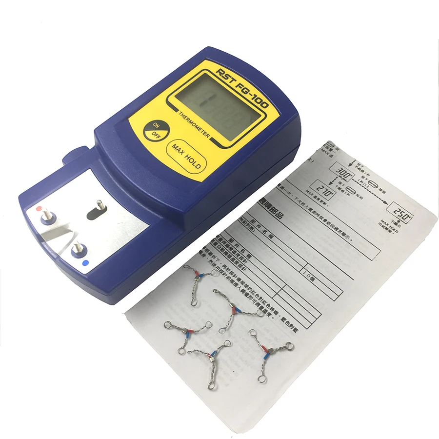 FG-100 Digital  Thermometer Temperature Tester for soldering iron tips + 5pcs lead free Sensors 0-700C