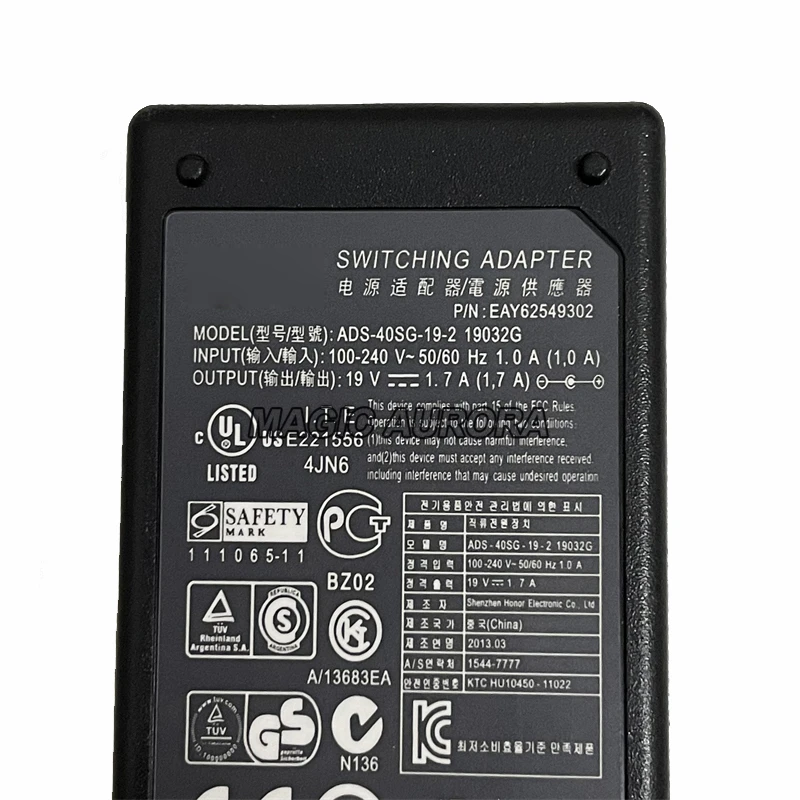 19V 1.7A SWITCHING Adapter ADS-40SG-19-2 19032G For LG E2351 E1948S E2242C E2249 LG27EA33V-B E1948SX FLATRON IPS277 EAY62549302