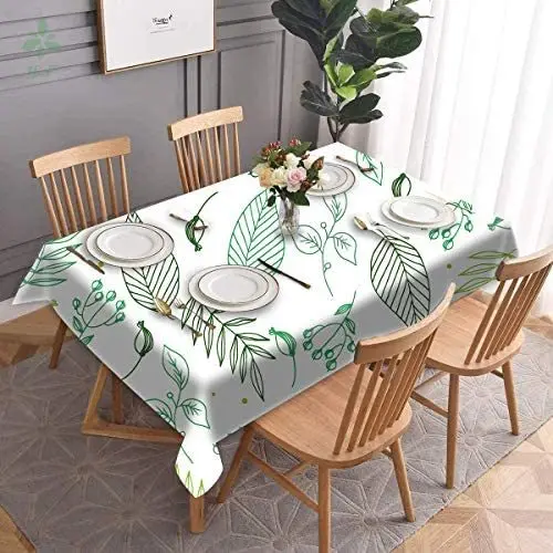 

Leaves Tablecloth Spring Flower Tropical Plant Palm Leaf For Kitchen Dining Picnic Decoration Table Cover
