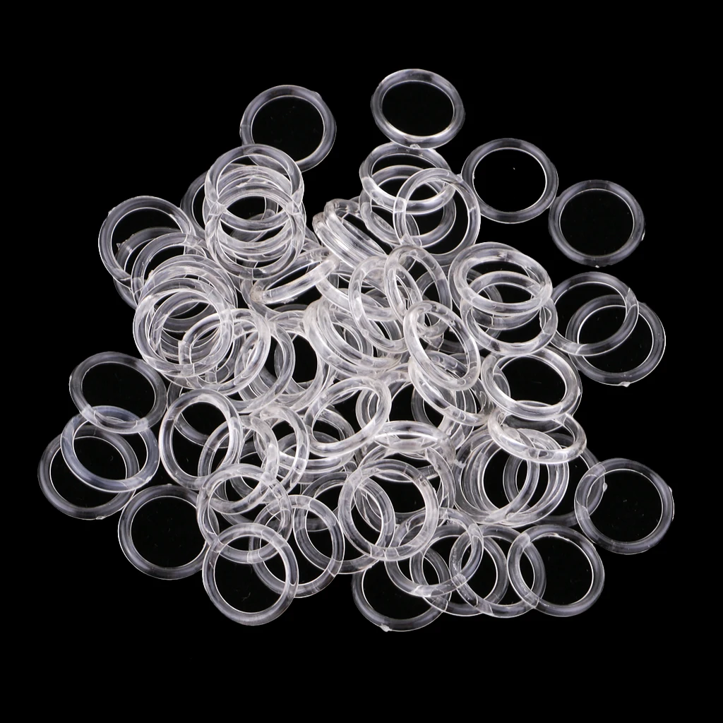 100 X Transparent Nylon Bra Strap Adjuster O Slider DIY Lingerie Sewing Crafts